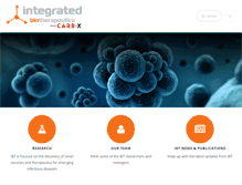 Tablet Screenshot of integratedbiotherapeutics.com